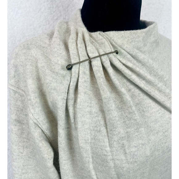 LANVIN • River 2014 Grey 100% Wool Clothespin Knit Pullover Sweater - Picture 5 of 13